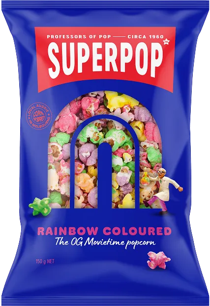 Superpop Rainbow Coloured 150g