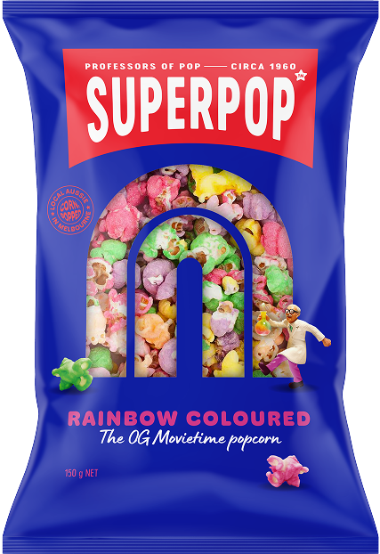 Superpop Rainbow Coloured 150g