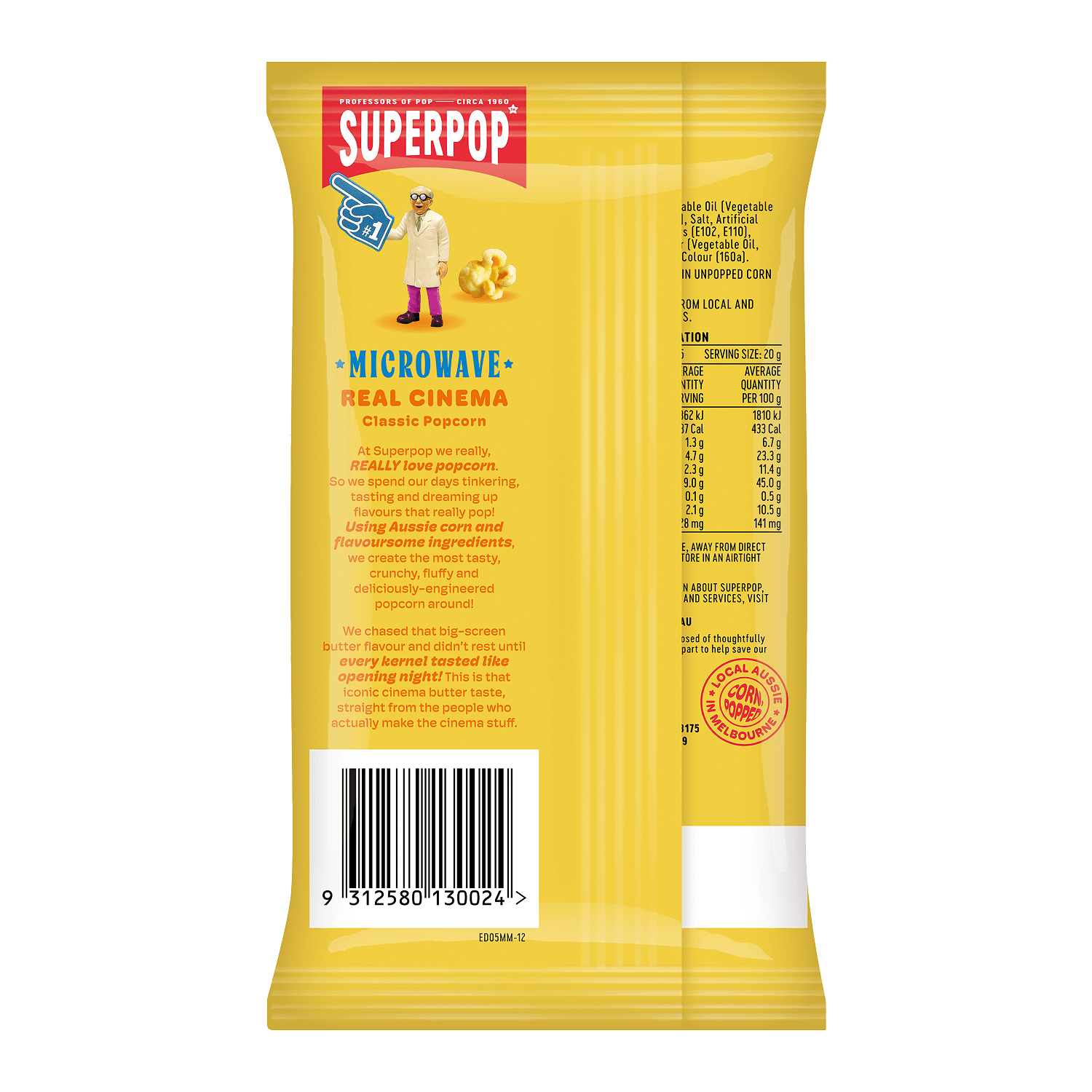 After Superpop Microwave Real Cinema Popcorn 100g